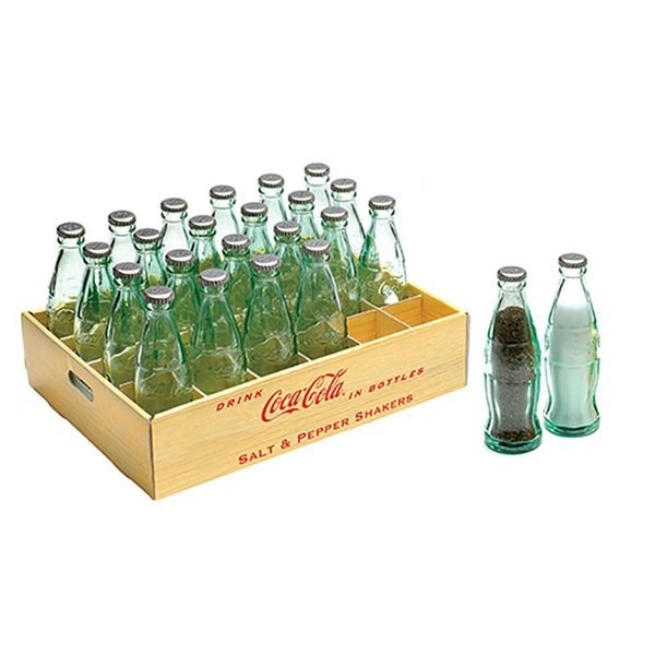 Tablecraft Coca-Cola 1-1/4 in. W X 4-7/16 in. L Clear Glass Salt and Pepper Shakers 1 oz CC339A